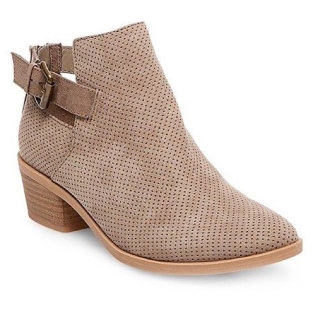 DV by Dolce Vita Taupe Sam perforated booties - Picture 2 of 6